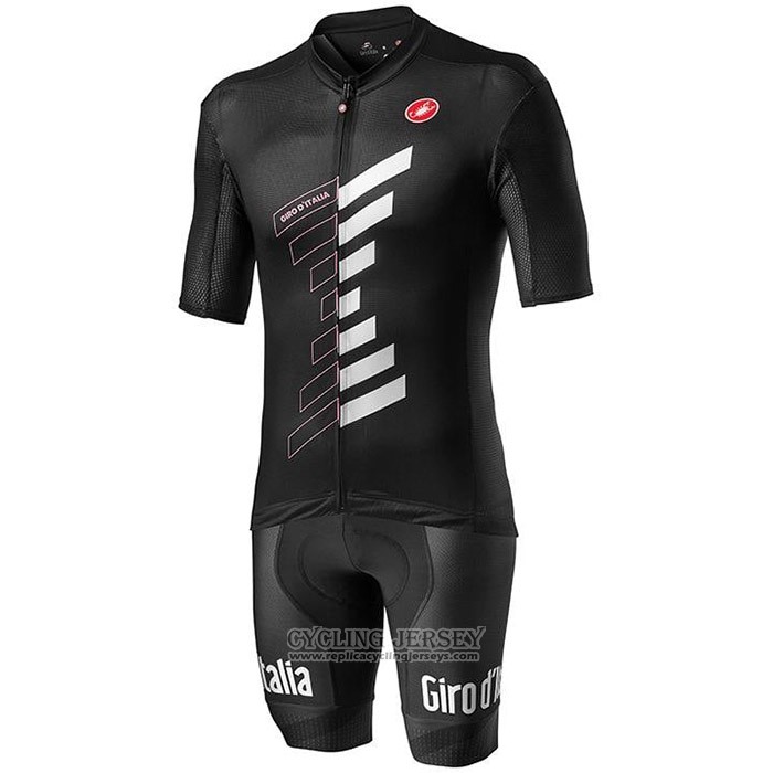 2020 Cycling Jersey Giro D'italy Black White Short Sleeve And Bib Short